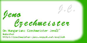 jeno czechmeister business card